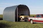 14'Wx28'Lx14'H fabric RV shed